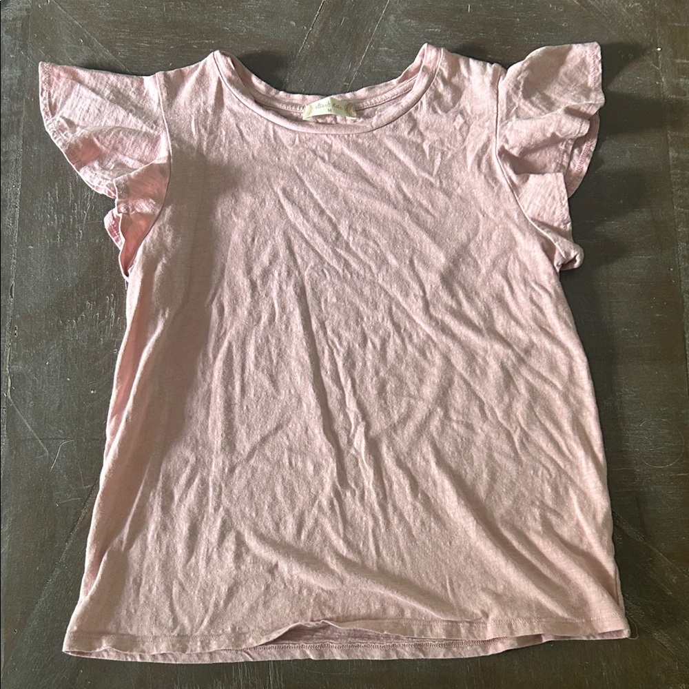 Altar'd State Light Pink Ruffle Sleeve Tee